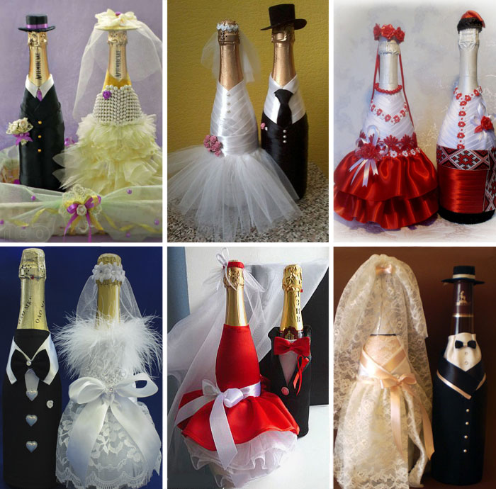 Декор шампанського на весілля